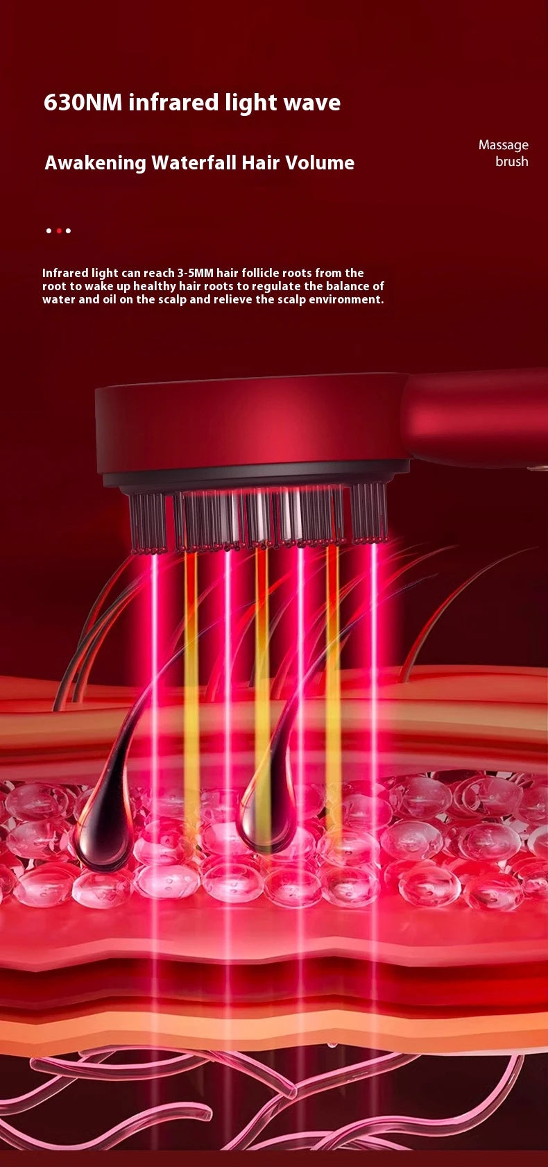VELYRA™ Red Light Scalp Massage Comb