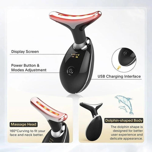 VELYRA™ 7-LED Color Vibrating Neck & Face Massager